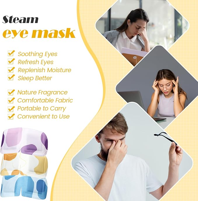 120 Pcs Steam Eye Masks Disposable Bulk Self Heated Eye Masks - Image 5