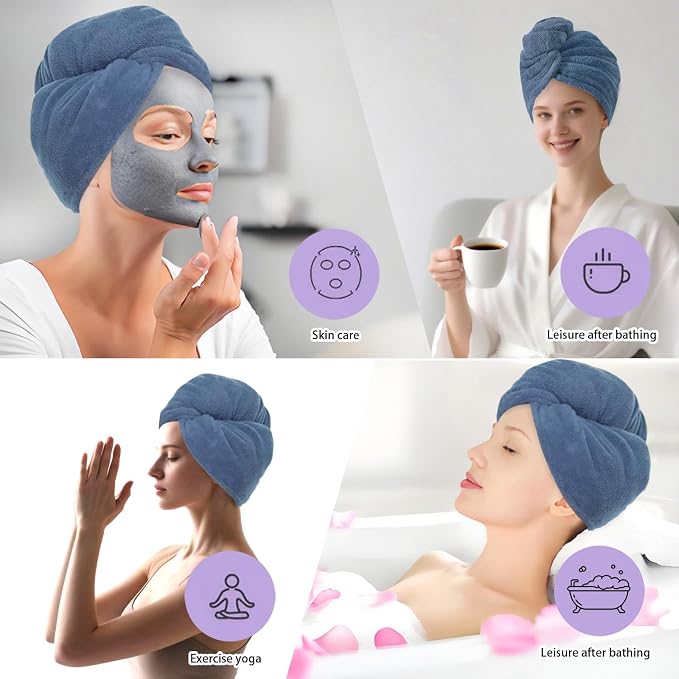 Microfiber Hair Drying Towel Wrap - Image 7