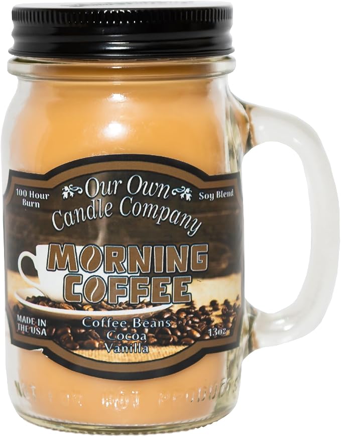 Our Own Candle Company, Morning Coffee Scented Mason Jar Candle, 100 Hour Burn by OurOwnCandleCompanycandles