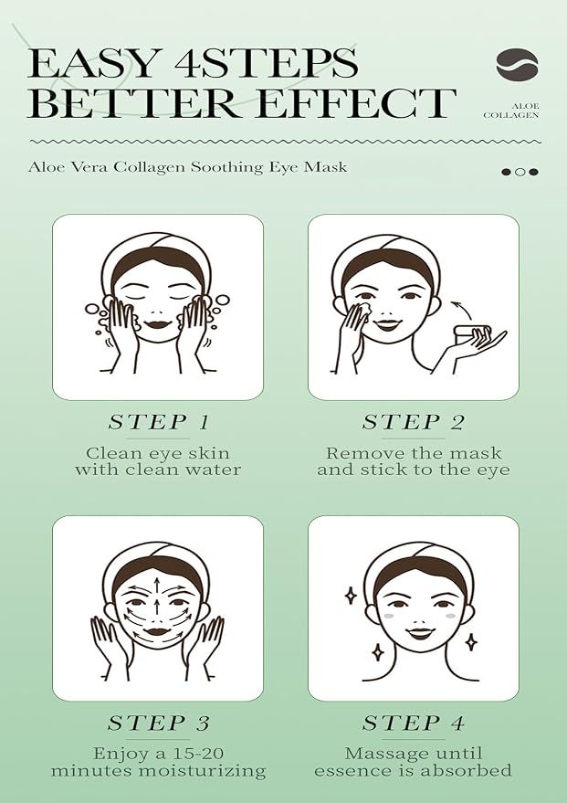 Aloe Vera Under Eye Masks, Eye Bags, Puffy Eyes and Dark Circles Treatments - Image 8