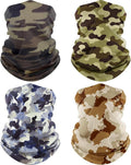 ROXUN 4 Pack Neck Gaiter, Cooling Breathable Face Mask UV Protection Scarf by Roxun