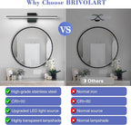 Black Vanity Light Fixture 24 Inch Bathroom Lamps Over Mirror 14W Modern Bath - Image 2