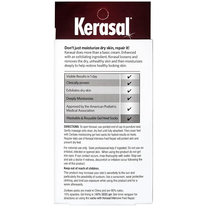 Kerasal Intensive Foot Repair Skin Healing Ointment, 1 Oz and Moisturizing Gel - Image 2