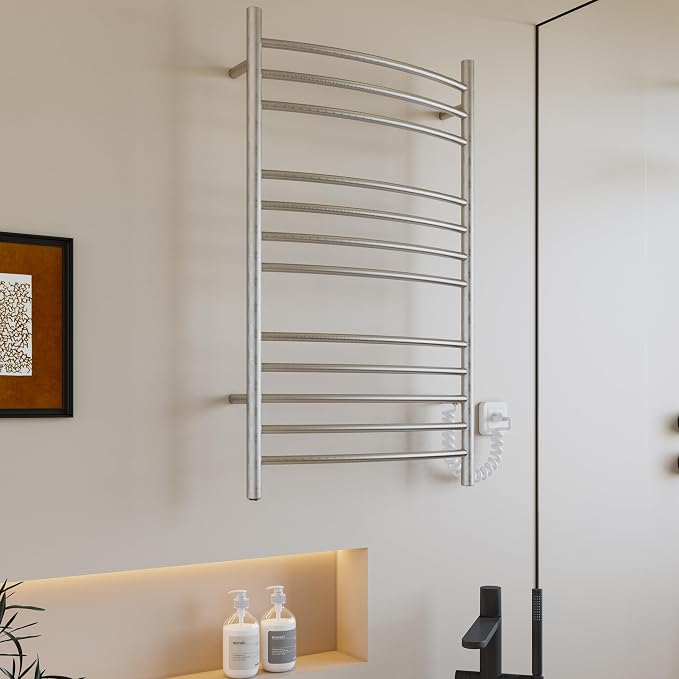 HEATGENE Towel Warmer Wall Mount Electric Plug-in/Hardwired Heated Towel Rack - Image 7