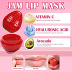 6 PCS Mini Bee Lip Balm Lip Mask Fruit Pot, Strawberry Lip Balm - Image 5