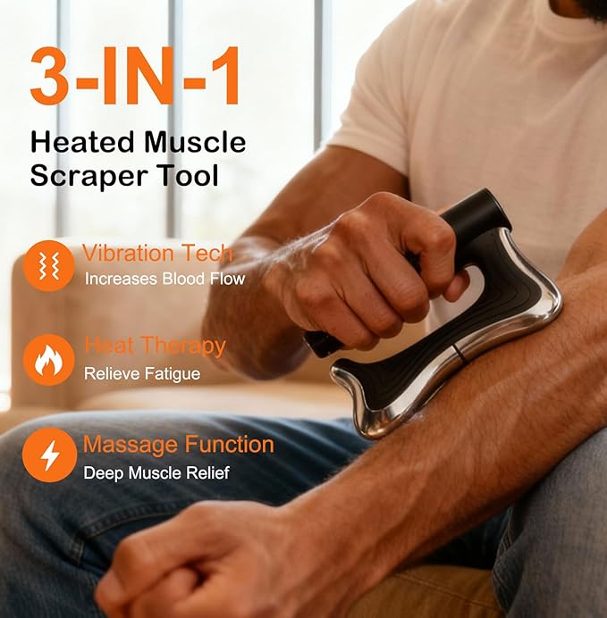 Heated Muscle Scraper Tool –Electric Fascia Knife Massager Heating and Vibration - Image 2