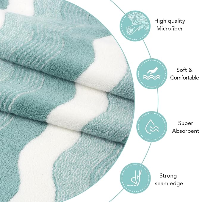 SUNLAND Microfiber Hair Towels Anti Frizz Hair Drying Towel Super Absorbent - Image 3