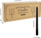 WPONSZU 10 Inch Black Spiral Taper Candle Set, 12 Pack Unscented Dripless - Image 9