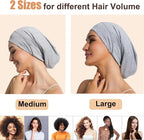 Satin Bonnet for Sleeping Night Cap, Adjustable Satin Lined Silk Bonnets Sleep - Image 2