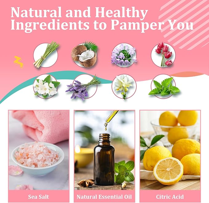 STNTUS INNOVATIONS Bath Bombs, 7 Natural Bath Bomb Gift Set, Bubble Bathbombs - Image 6