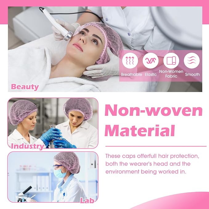 Yahenda 2000 Pcs Disposable Hair Nets Bulk 21 Inch Non Woven Bouffant Caps - Image 6