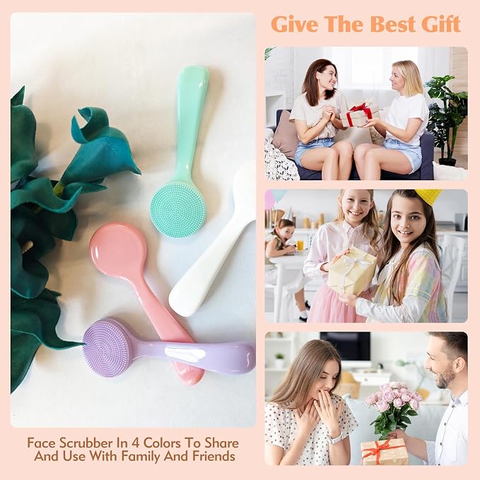 4-Piece Silicone Facial Cleansing Brush Set Manual Facial Cleansing Brush Pore - Image 7
