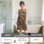 Absorbent Leopard Print Bath Towel Wrap Set - Image 3