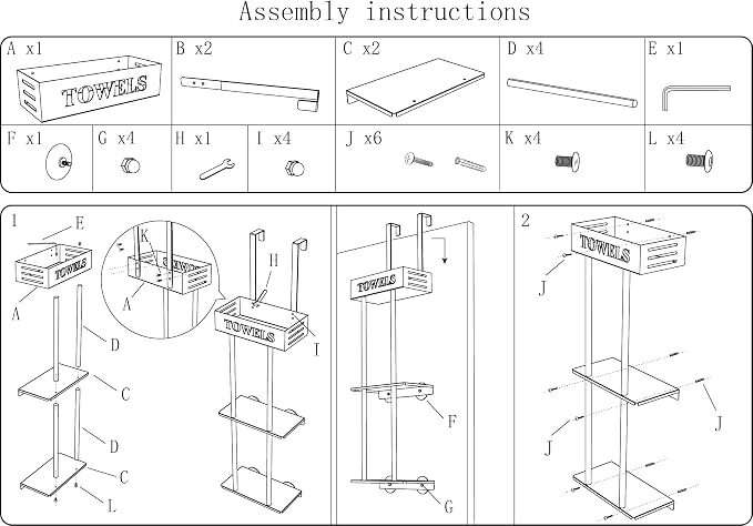 Over The Door Towel Rack, 3 Tier Hanging Towel Rack - Image 7