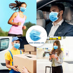100Pcs 5 Color Disposable Face Mask, 3 Ply Breathable Masks - Image 5