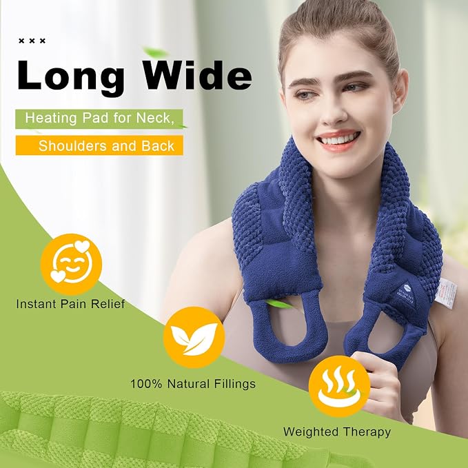 UNCN Long Heating Pad for Neck and Shoulders Back 33 x5.9inches Microwavable - Image 2