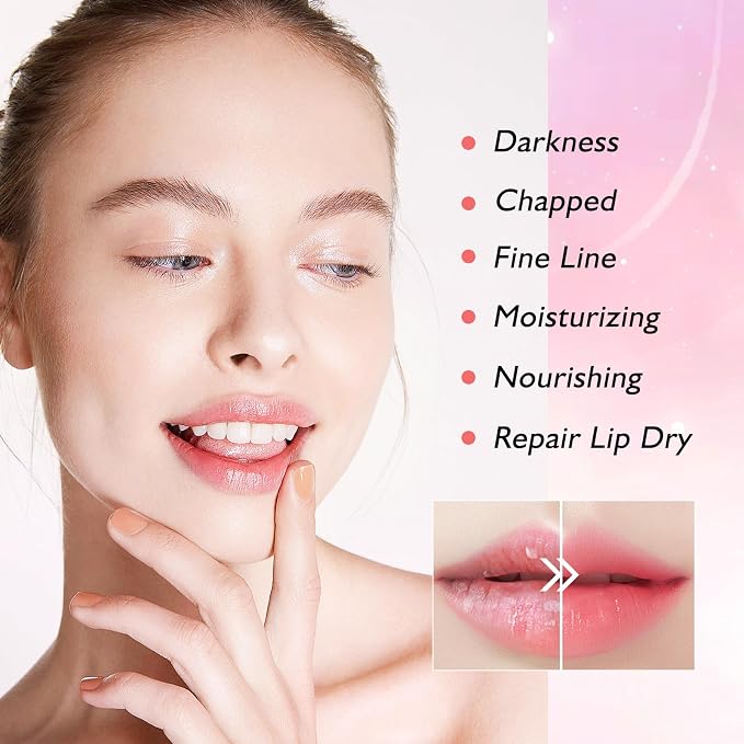 Adofect 30 Pieces Peach Moisturizing Collagen Lip Masks Crystal Lip Care Gel - Image 3