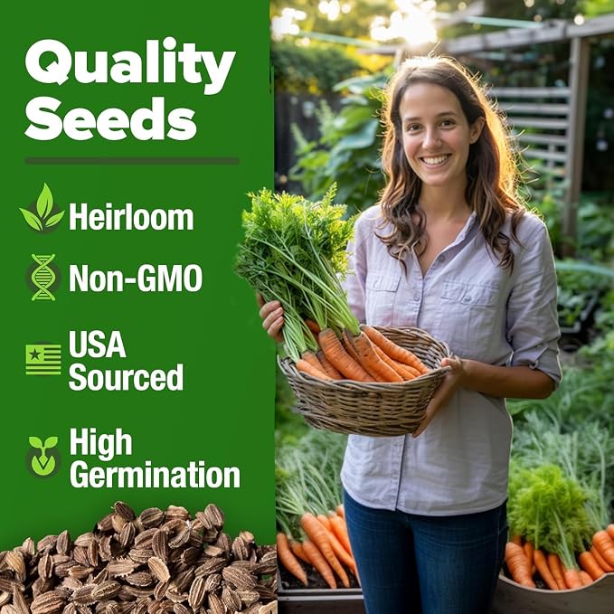 HOME GROWN Tendersweet Carrots Seeds 3000+ Heirloom Non-GMO Seeds - Image 3