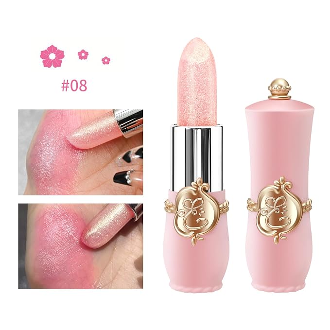 BestLand 3 Pcs/Set Flower Jelly Lipstick Set Temperature Change Moisturizer - Image 3