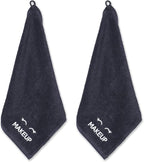 White Classic Bleach Safe Black Makeup Washcloths - Image 6