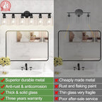 Zarbitta 6-Light Bathroom Light Fixtures, Bathroom Wall Lamp - Image 3