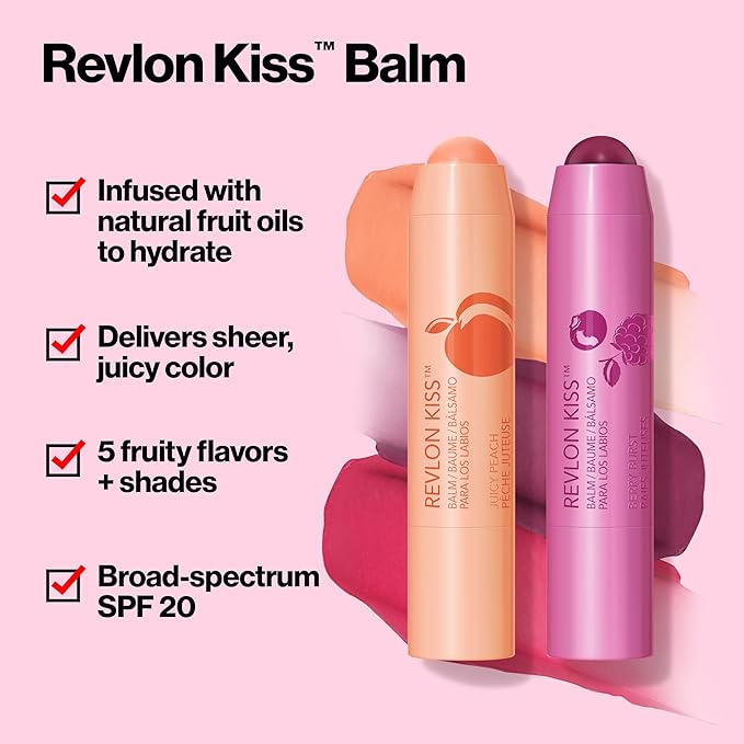 Revlon Tinted Lip Balm, SPF 20, Natural Fruit Oils | Fresh Strawberry | Pack of - Image 3