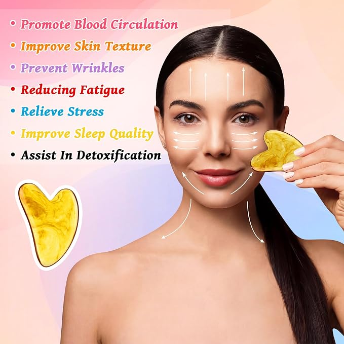 100 Pcs Gua Sha Facial Tools Bulk Resin Gua Sha Massage Tool Heart Shaped - Image 6