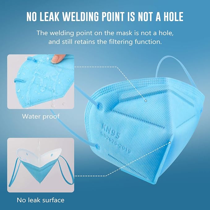 WWDOLL KN95 Face Mask 25 Pack, 5-Layers Breathable Disposable KN95 Masks - Image 5
