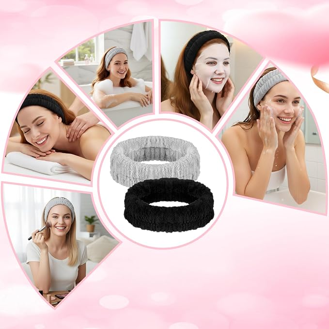 2PCS SPA Headbands, Make Up Headband Hair Headband - Image 4