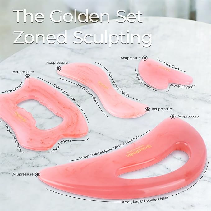 Scienlodic 4 Pcs Gua Sha Massage Tools - Image 2