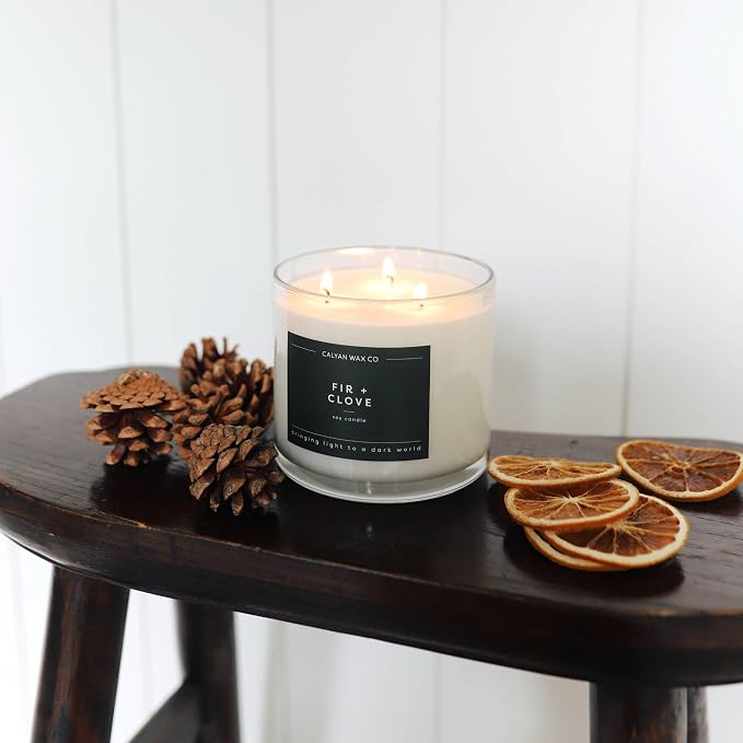 Calyan Wax Co. Fir & Clove 3 Wick Scented Candle - Image 9