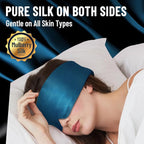 100% Mulberry Silk Sleep Mask, Large Eye Cover - Image 2