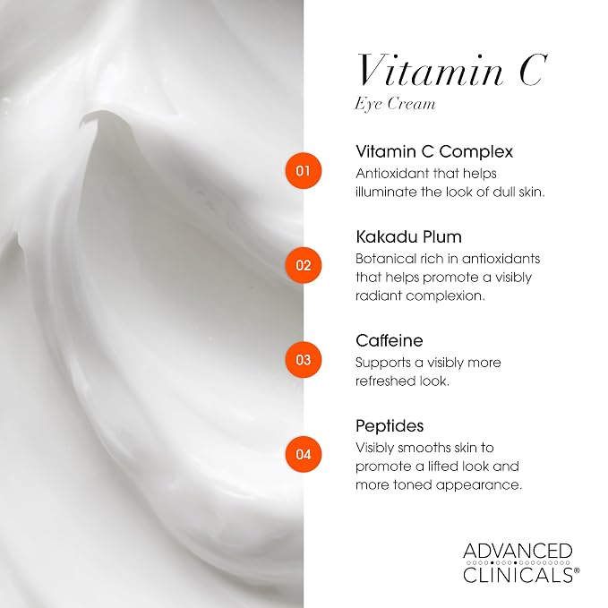 Advanced Clinicals Brightening Vitamin C Body Cream Lotion + Vitamin C & - Image 4