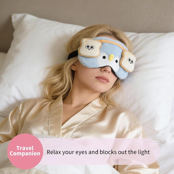 PERFECTSIGHT Sleep Eye Masks, Cute Penguin Sleep Eye Cover Lightweight - Image 3