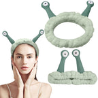 Jowmoy Cute Light green Snail Headband, Wash Face - Image 2