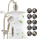 Hibbent Dual Filter All Metal 10"Rainfall Showerhead Combo, High Pressure by Hibbent