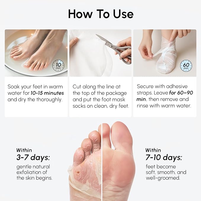 MAREE Foot Peeling Mask – 3-in-1 Foot Mask - Image 7