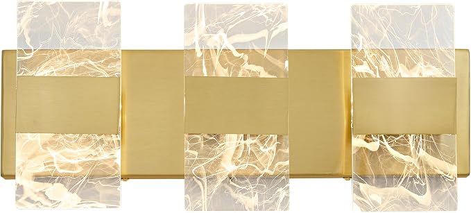 Modern LED Bathroom Light Fixtures Dimmable 3-Light Gold Vanity Light, 5CCT - Image 9