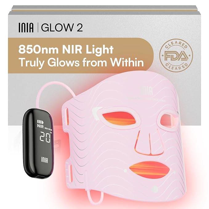 INIA Red Light Therapy Mask for Face – 4 Light Modes by INIA