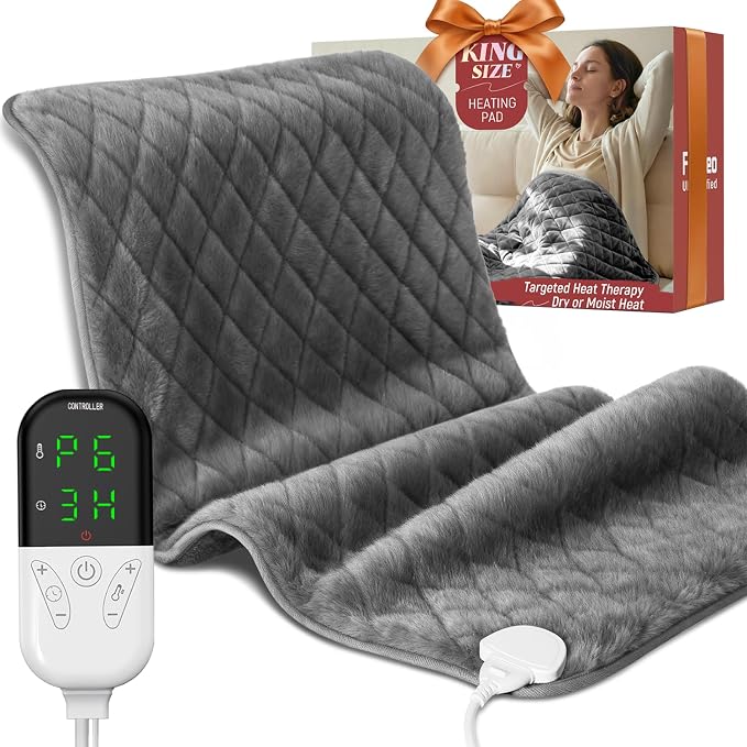 Heating Pad King Size for Back Neck & Shoulders by FocbeoHeatingPad