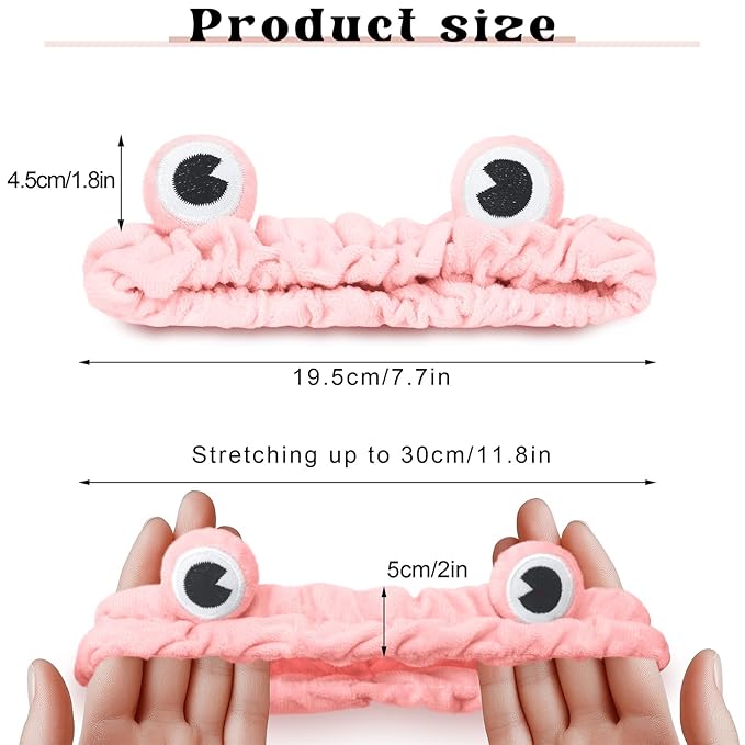 Jowmoy Pink Frog Eye Elastic Headband - Image 2