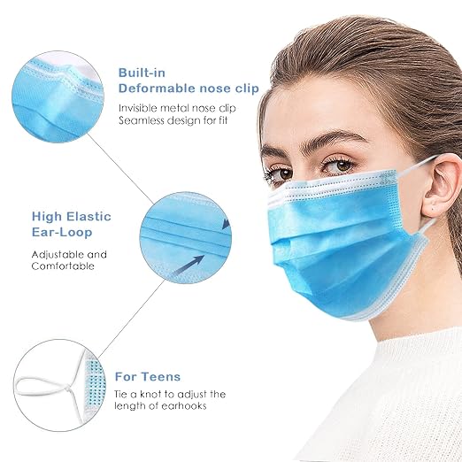 Wecolor 100 Disposable Face Masks - Image 6