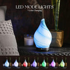 Porseme 150ml Essential Oil Diffuser Glass Color Changing Aroma Air Diffusers - Image 2