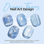 modelones Cat Eye Gel Nail Polish Set, 6 Colors Light Baby Blue Green 9D Cat - Image 7