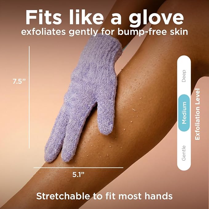 Love Being Scrubbed Body Exfoliating Gloves, Stretchy Exfoliating Body Scrubber - Image 2