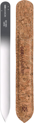 GERMANIKURE Glass Nail File in Cork Sleeve by GERMANIKURE