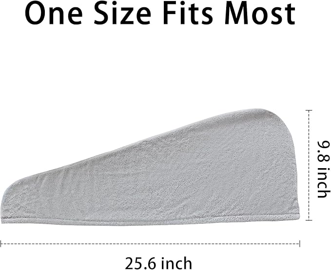 2 Pack Microfiber Hair Towel Wrap - Image 6