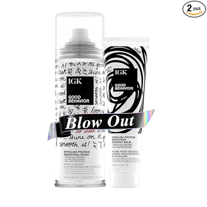 IGK GOOD BEHAVIOR Spirulina Protein Smoothing Spray + Anti-Frizz Smoothing by IGK
