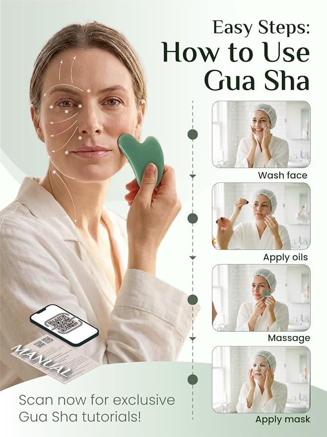 Rena Chris Gua Sha Facial Tools, Manual Massage Tool - Image 4