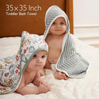 Momcozy Baby Towel with Hooded-2 Pack Soft Bath Towel Set-Shower Gifts or Bath - Image 6